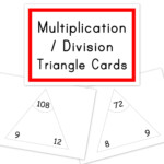 Printable Multiplication Division Triangle Cards