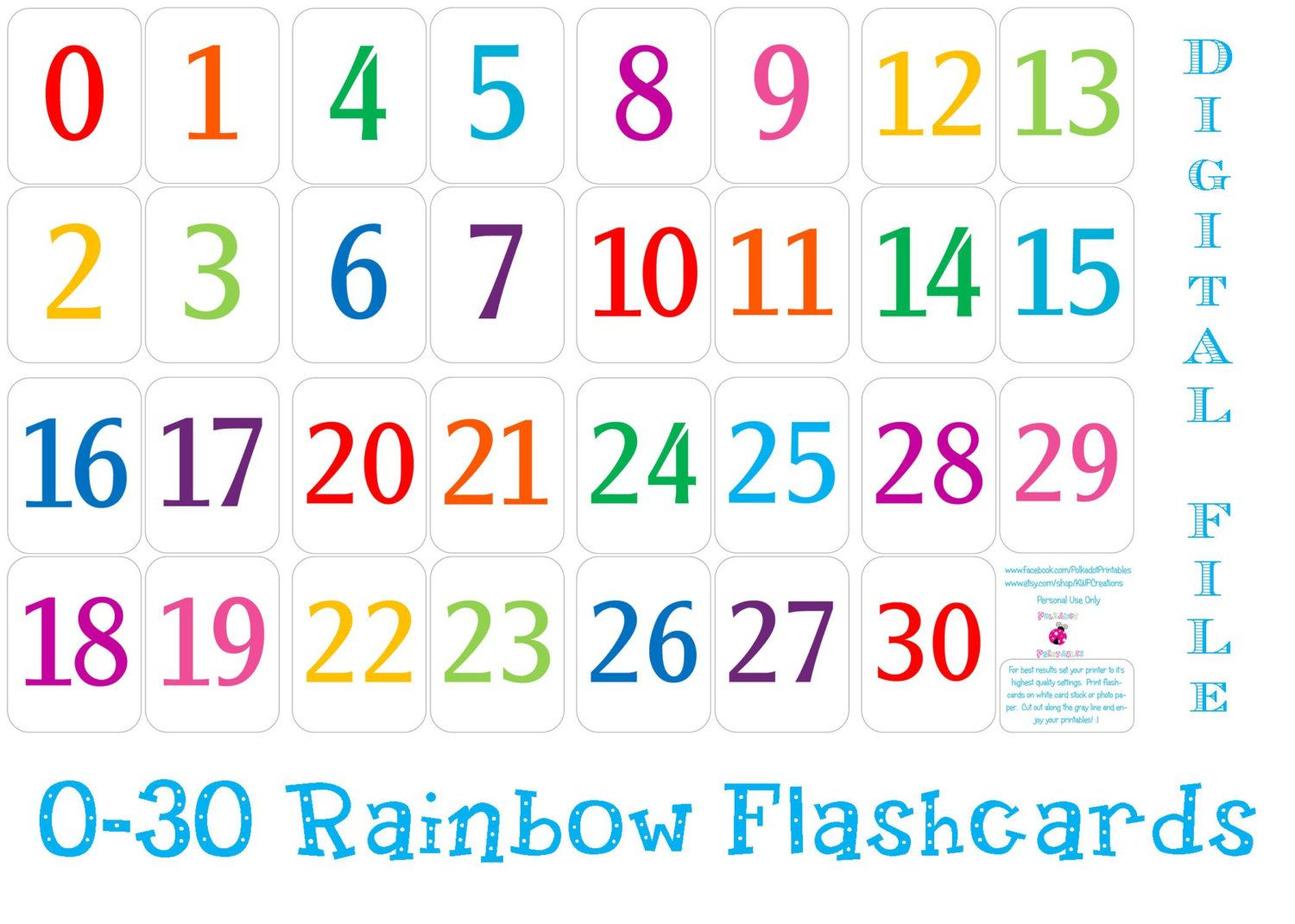 Printable Number Templates Free Printable Numbers 1-20 Free