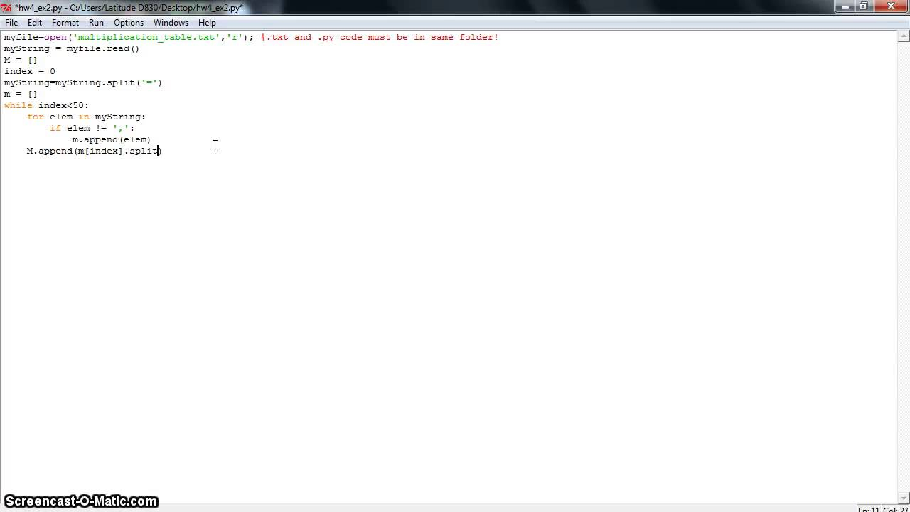Python Homework 4.2 - Multiplication Table - Youtube
