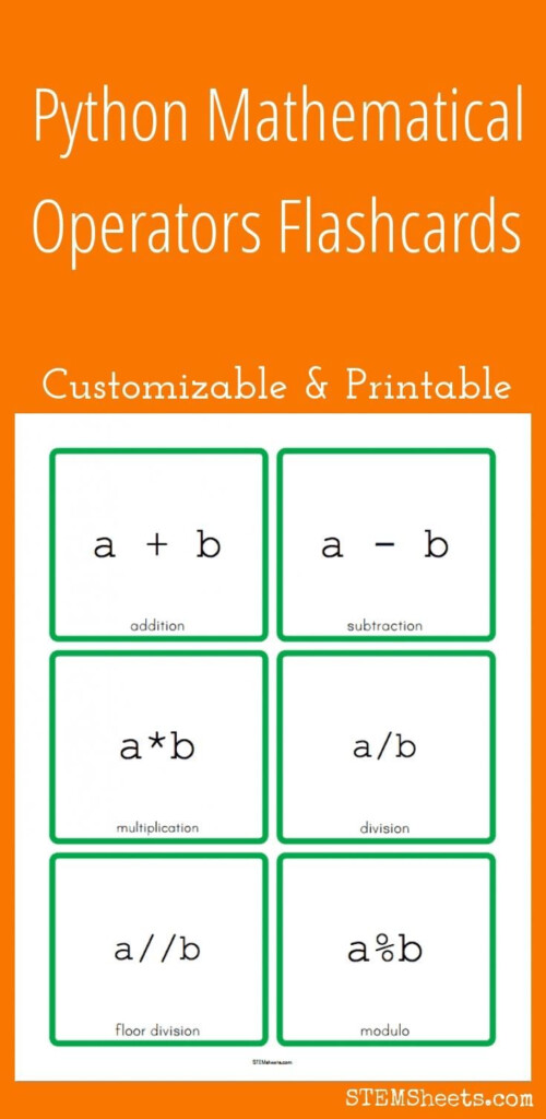 Python Mathematical Operators Flashcards | Flashcards, Learn Python Mathematical Operators Flashcards | Flashcards, Learn