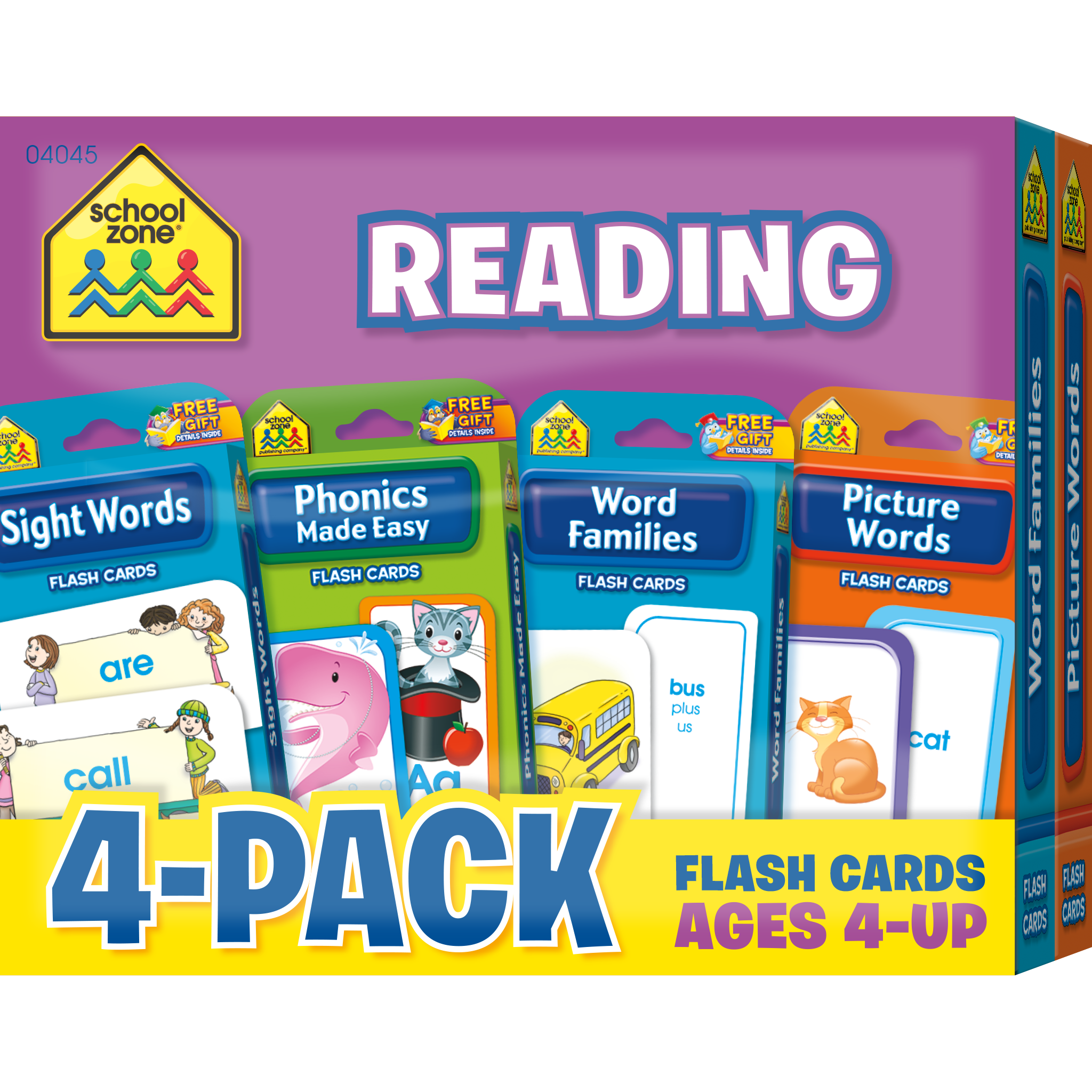 Reading Flash Cards 4-Pack | Flashcards, Sight Word