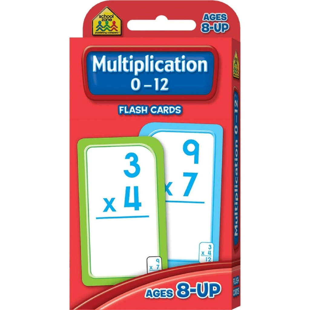 School Zone Multiplication 0 12 Flash Cards