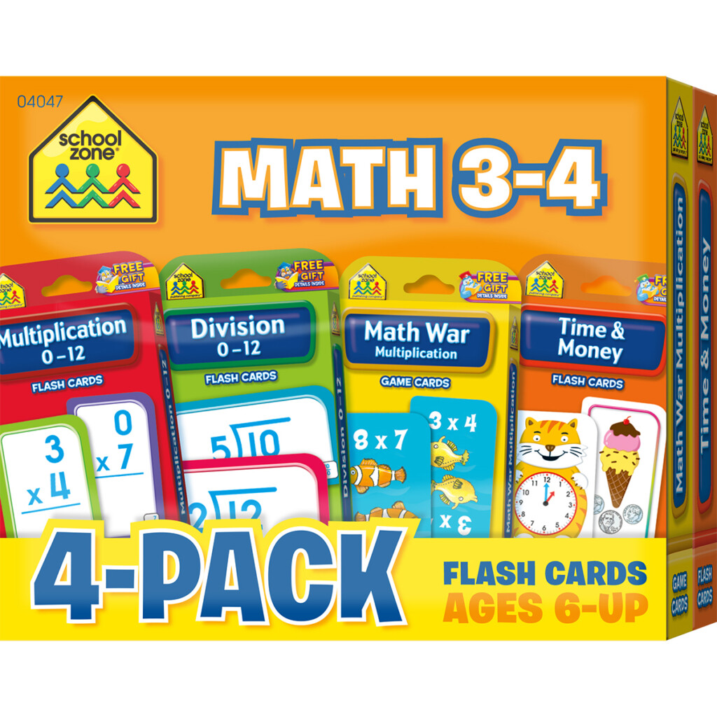 School Zone Sz040 47 Flash Cards Math 3 & 4 | Walmart Canada School Zone Sz040 47 Flash Cards Math 3 & 4 | Walmart Canada