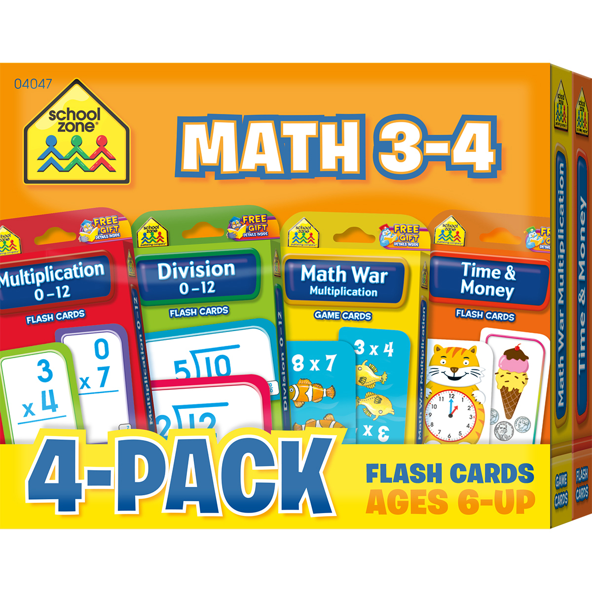 School Zone Sz040-47 Flash Cards - Math 3 &amp;amp; 4 | Walmart Canada
