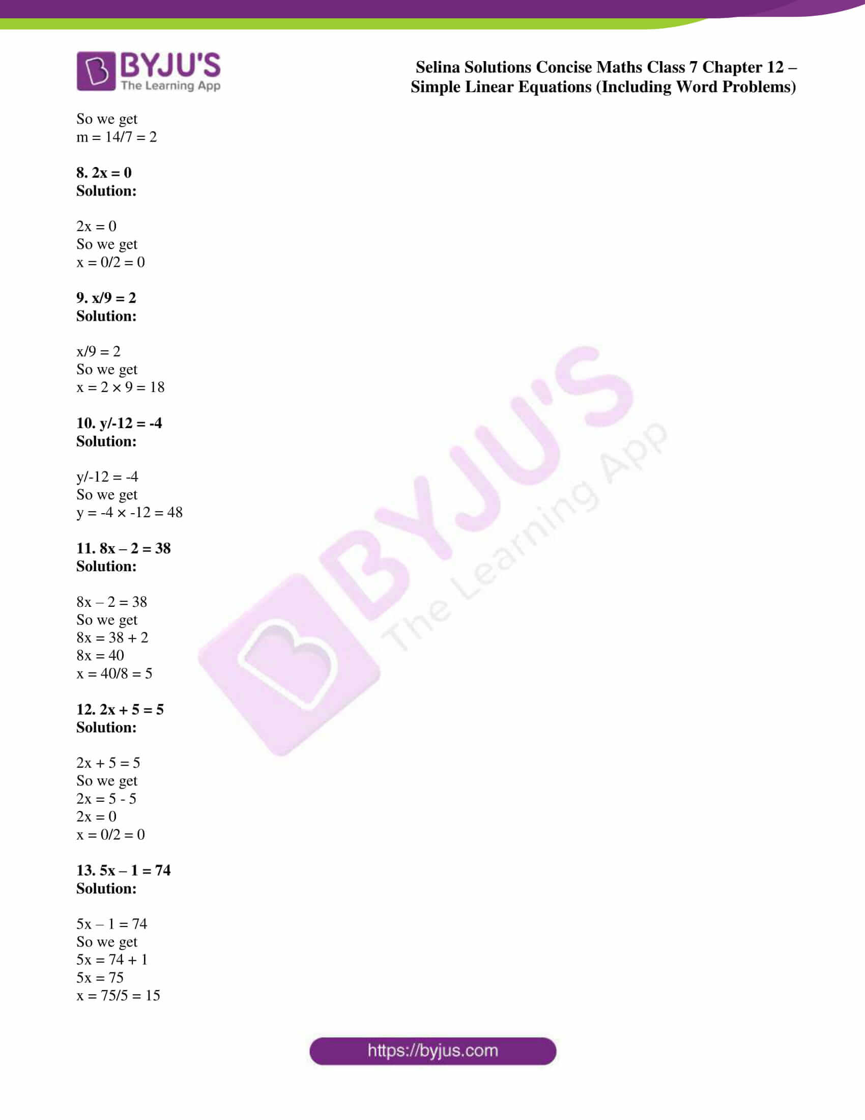 Selina Solutions Concise Maths Class 7 Chapter 12 Simple