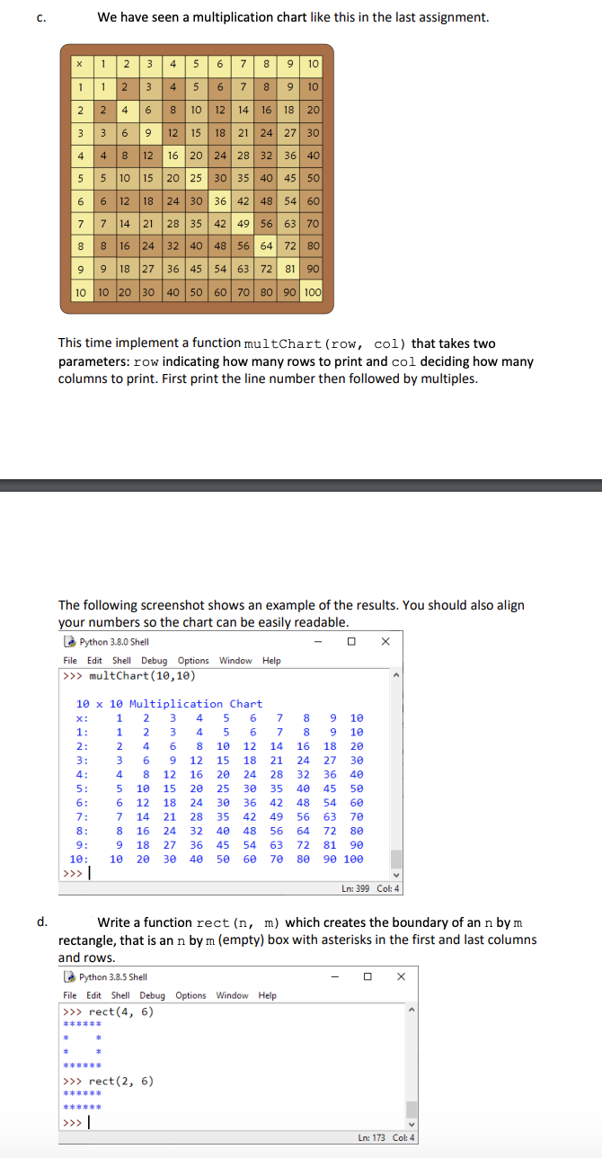 Solved: C. We Have Seen A Multiplication Chart Like This I