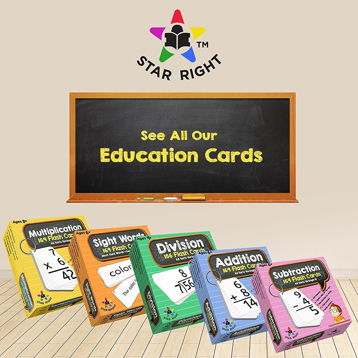 Star Education Math Division Flash Cards, 0-12 (All Facts