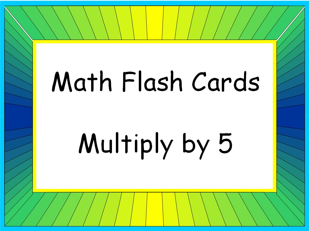 Student Survive 2 Thrive: Math Flash Cards: Multiply5 (5