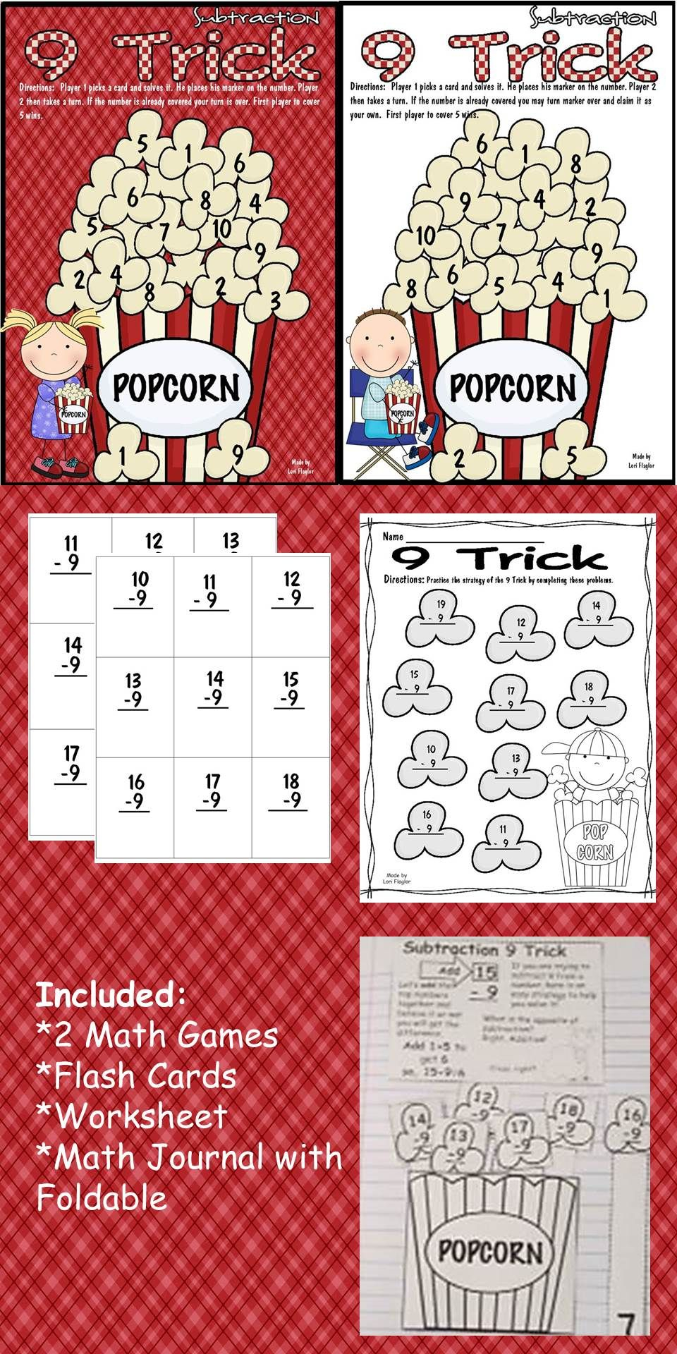 Subtraction 9 Trick Game | Interactive Math Journals, Free