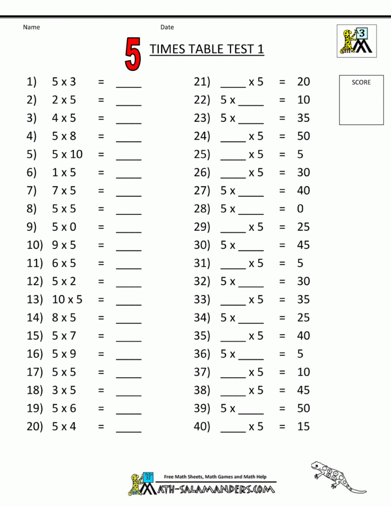 Times Table Tests 2 3 4 5 10 Times Tables Times Table Tests 2 3 4 5 10 Times Tables