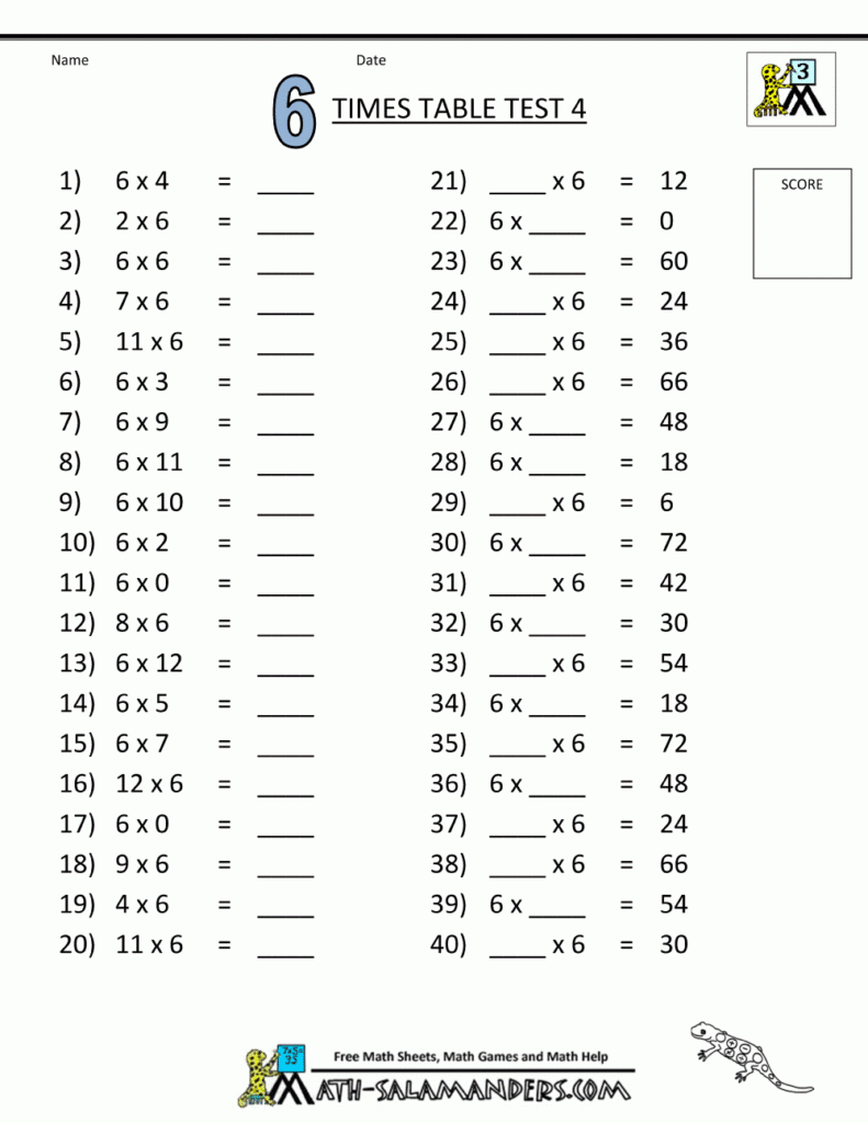 Times Tables Tests 6 7 8 9 11 12 Times Tables Times Tables Tests 6 7 8 9 11 12 Times Tables