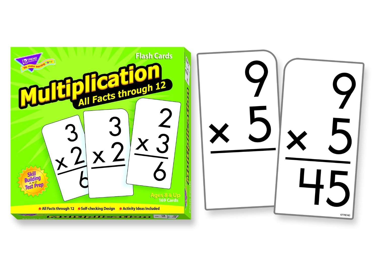 Trend Enterprises Multiplication 0-12 Flash Cards All Facts