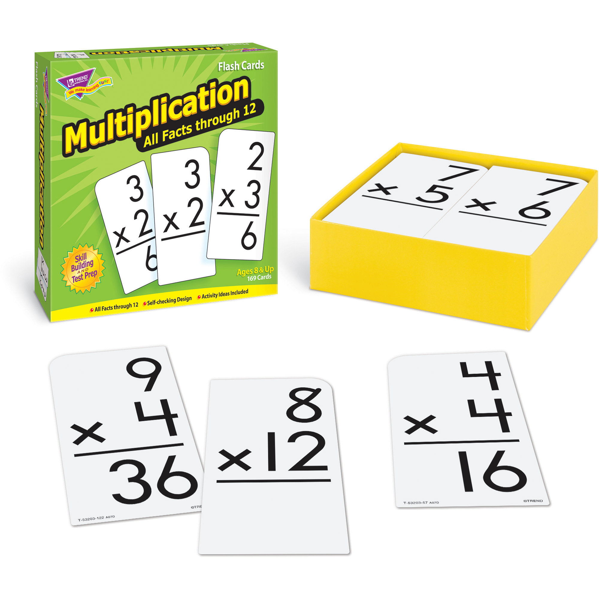 Trend, Tep53203, Multiplication All Facts Through 12 Flash Cards, 169 / Box