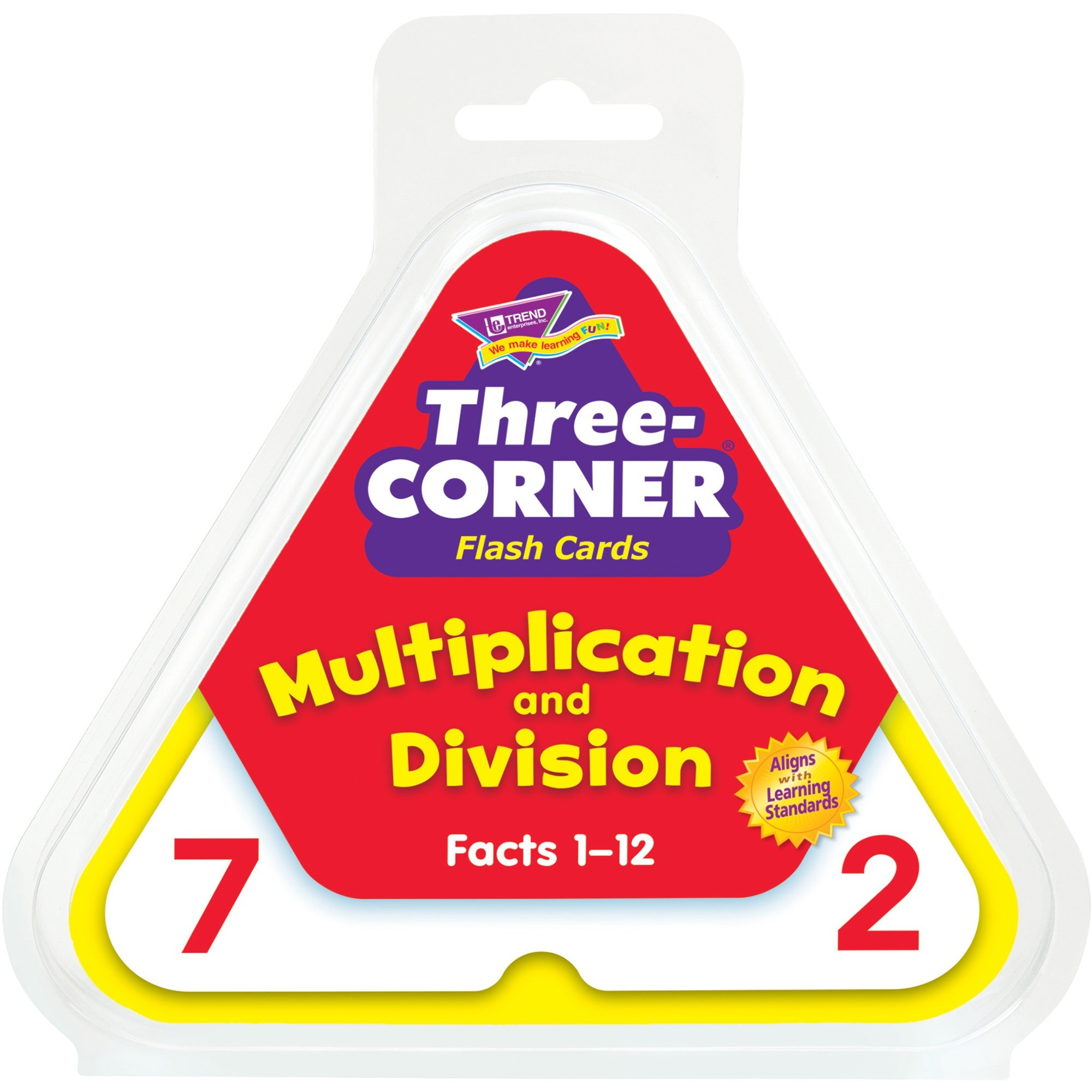 Trend, Tept1671, Multiplication/division Three-Corner Flash Card Set, 1 /  Set - Walmart