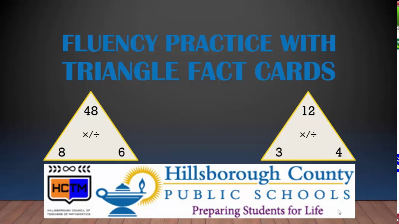 Triangle Fact Cards Multiplication And Division