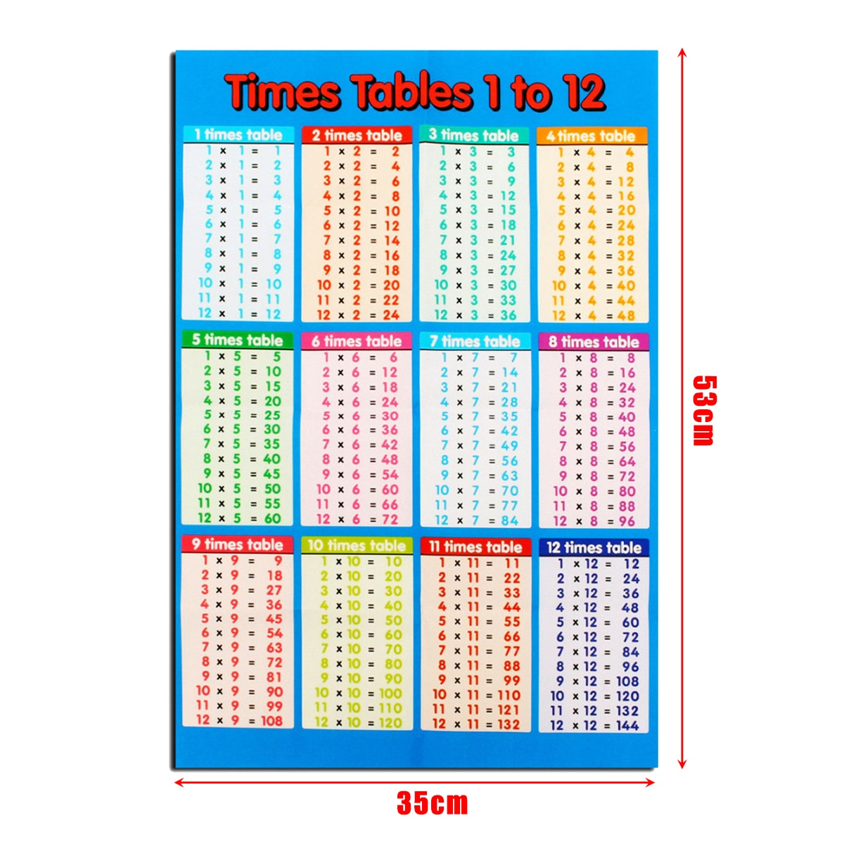 Us $2.66 25% Off|Multiplication Table Poster Family Educational Times  Tables Maths Children Wall Chart Poster For Paste In The Living  Room|Painting &amp;amp;