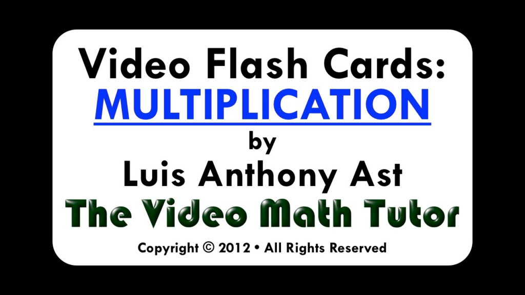 Video Flash Cards: Multiplication6
