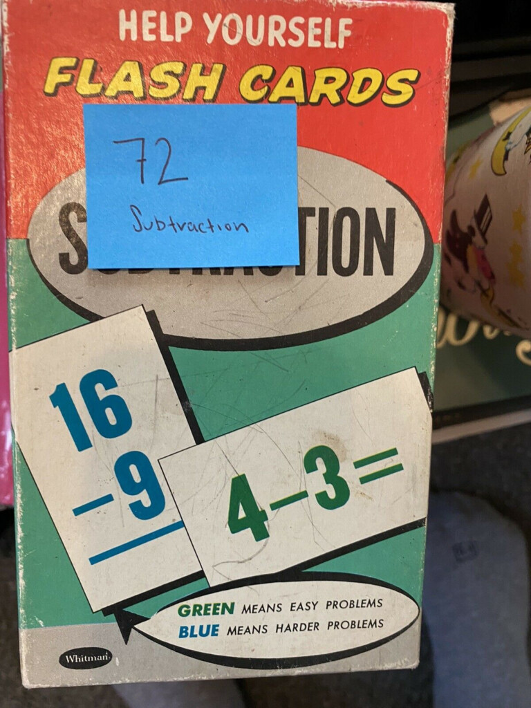 Vtg 1959 Whitman Help Yourself Math Flash Cards Lot Of 3 Vtg 1959 Whitman Help Yourself Math Flash Cards Lot Of 3
