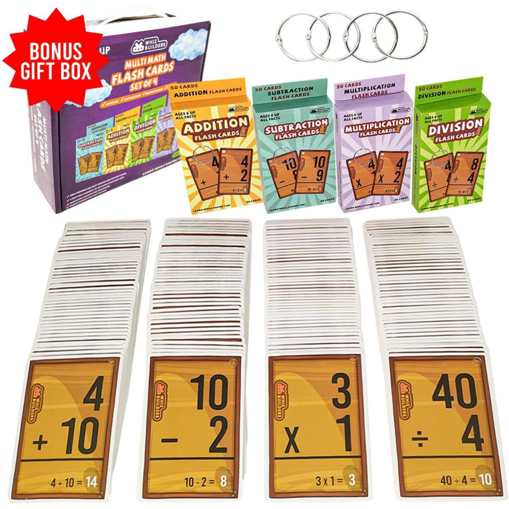 Whizbuilders Multi Math Flash Cards Addition, Subtraction, Division And Multiplication Flash Cards Bundle Educational Learning Kindergarten Whizbuilders Multi Math Flash Cards Addition, Subtraction, Division And Multiplication Flash Cards Bundle Educational Learning Kindergarten