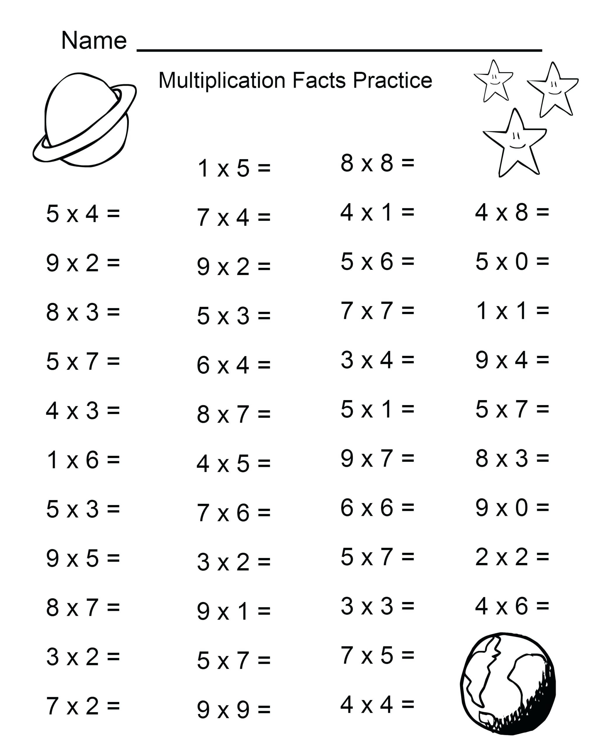 Worksheet ~ Math Worksheets Grade Multiplication