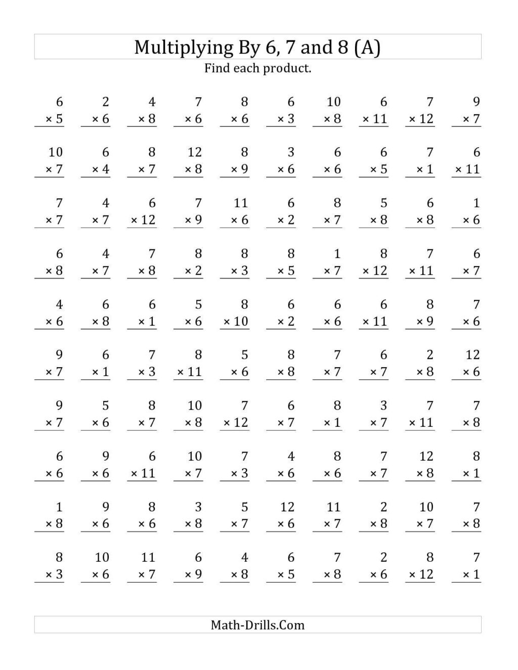 Worksheet ~ Worksheetltiplication Worksheets Grade Mreichert