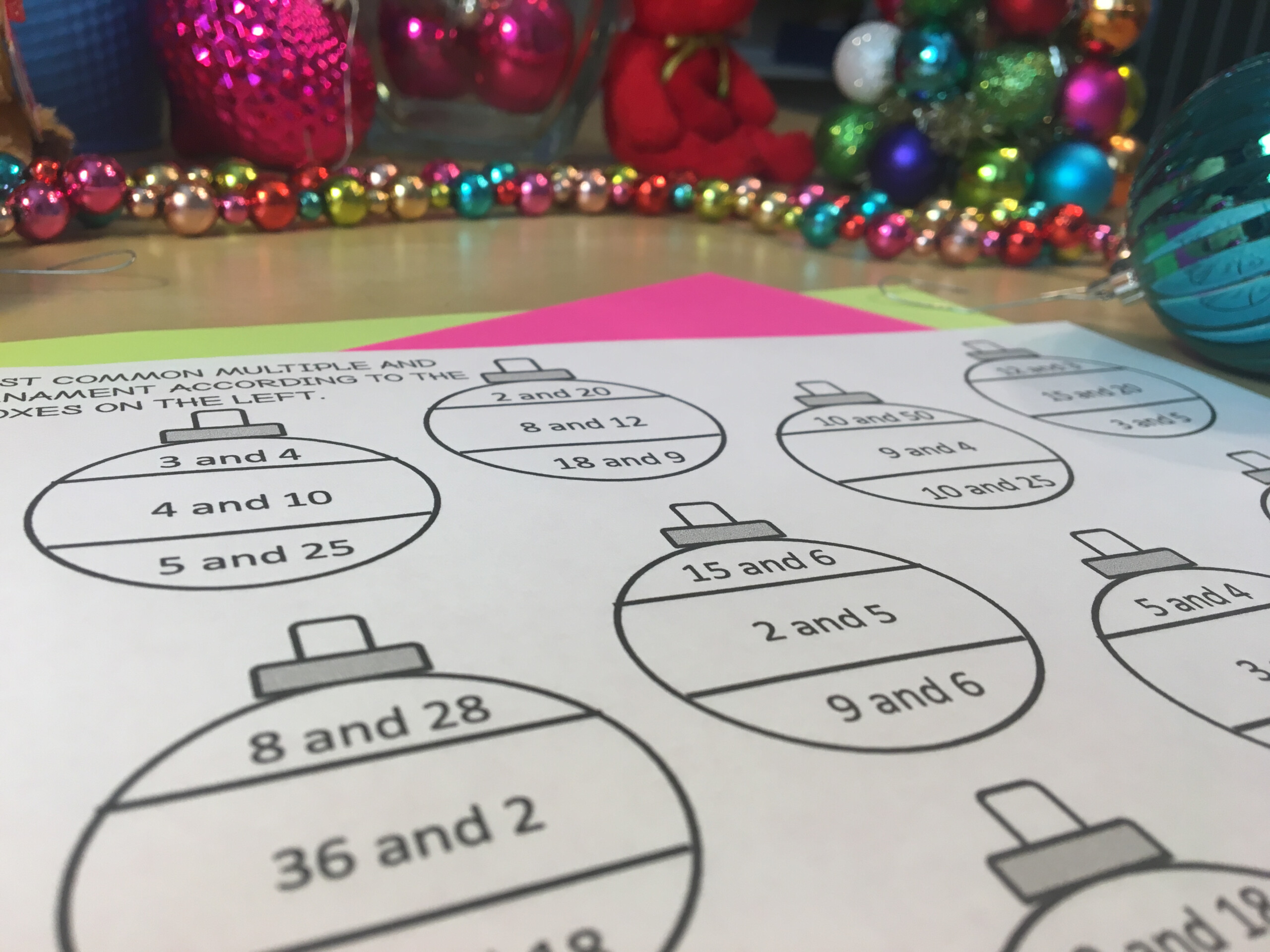 12 Days Of Christmas Math Activities For Middle School