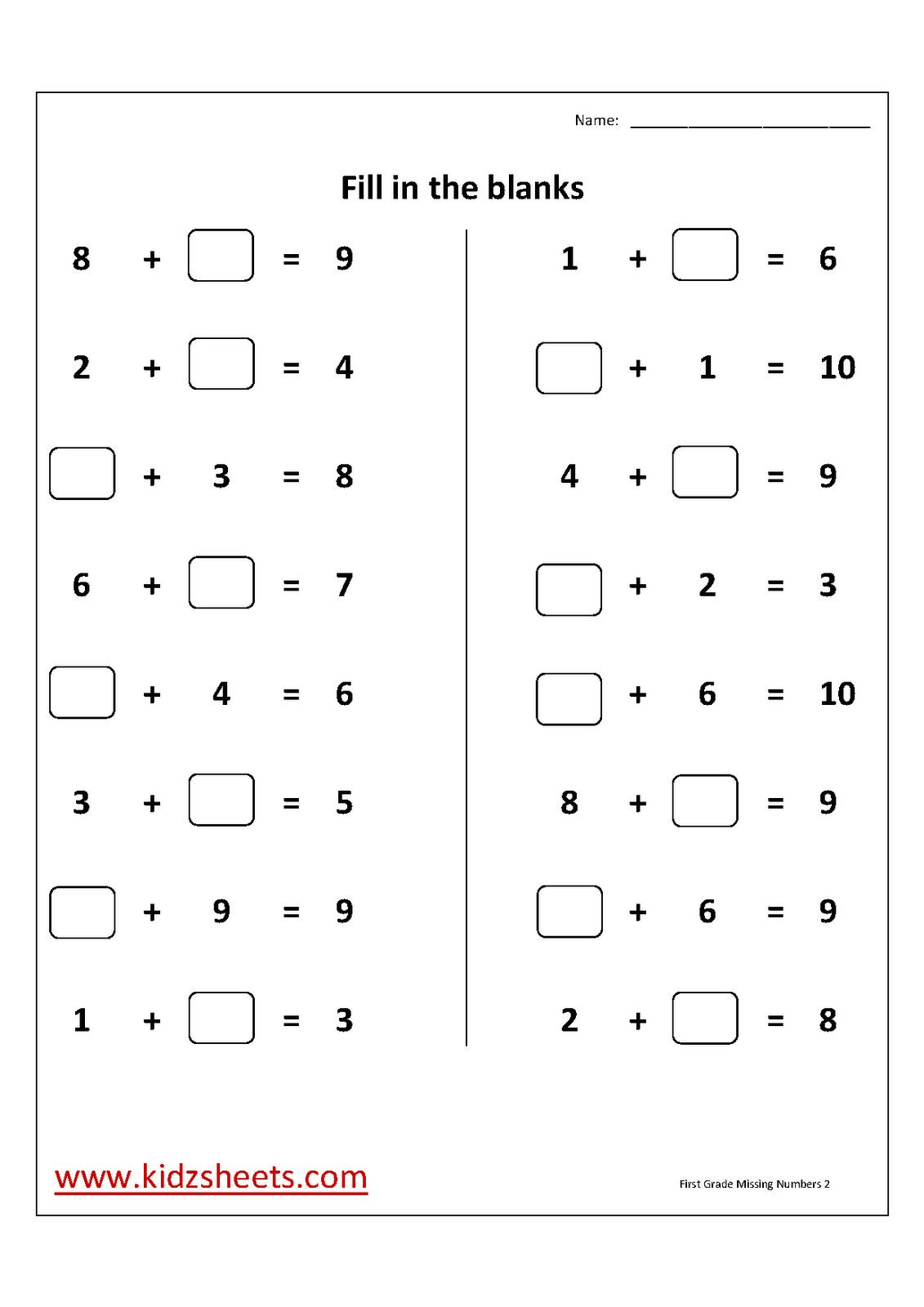 7 Christmas Missing Numbers Worksheets In 2020 | First Grade