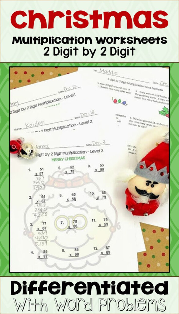 Christmas 2 Digit2 Digit Multiplication Worksheets Christmas 2 Digit2 Digit Multiplication Worksheets