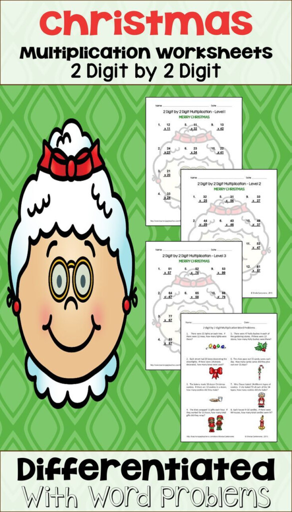 Christmas 2 Digit2 Digit Multiplication Worksheets Christmas 2 Digit2 Digit Multiplication Worksheets