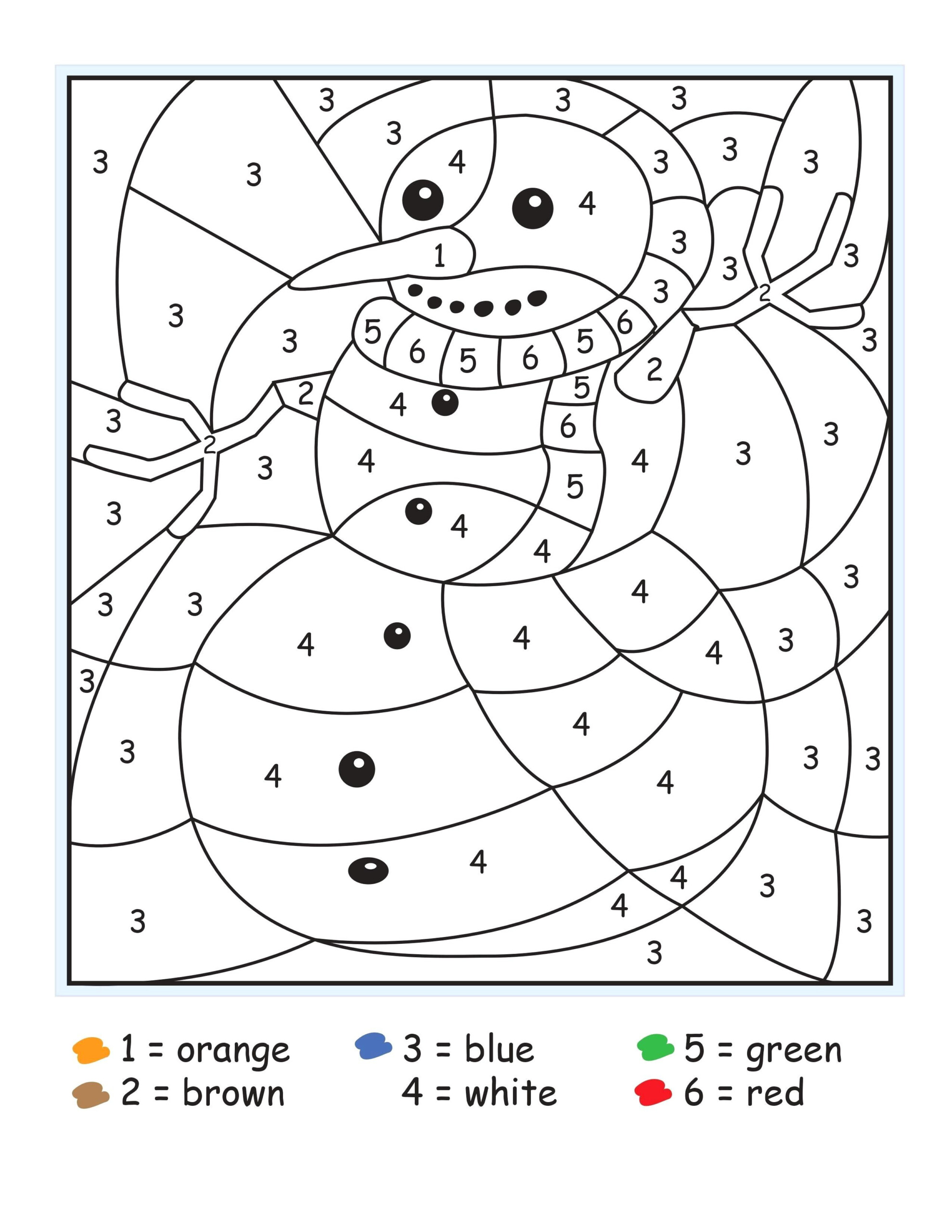 Christmas Coloring Numbers Fresh Free Christmas Color