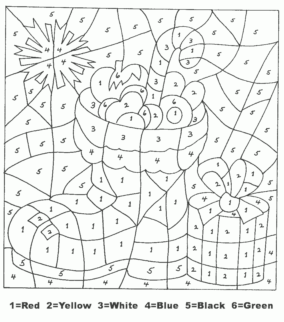 Christmas Coloring Pagesnumbers Printable Colouring