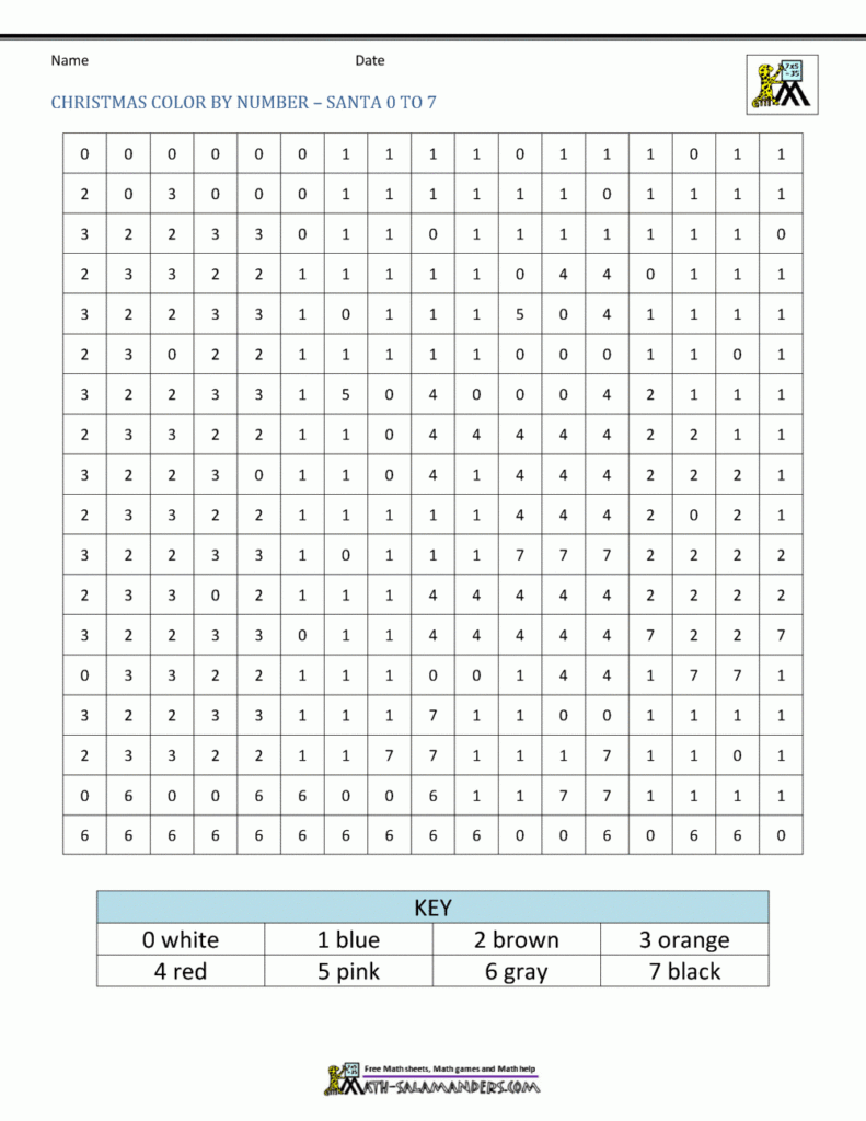 Christmas Colornumber Sheets For Kids Christmas Colornumber Sheets For Kids