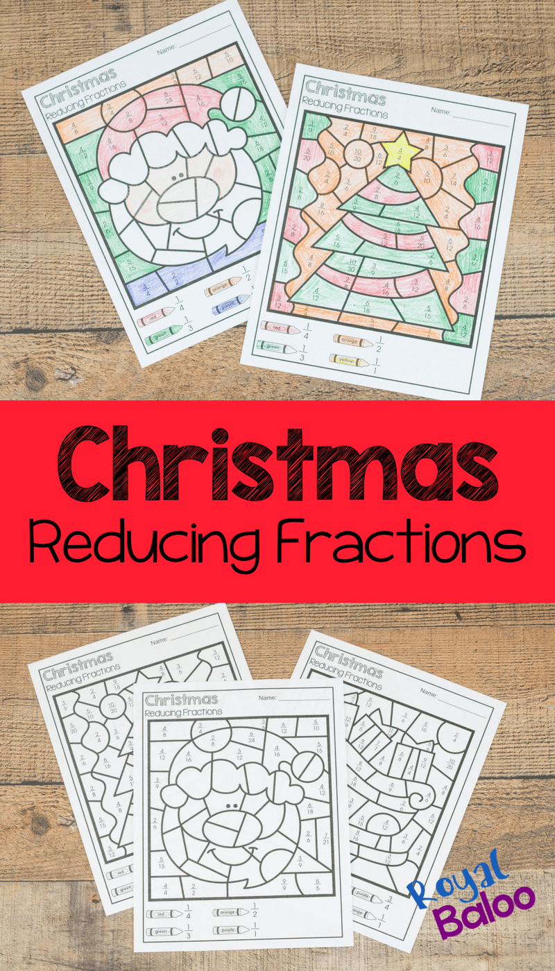 Christmas Colorreducing Fractions - Royal Baloo