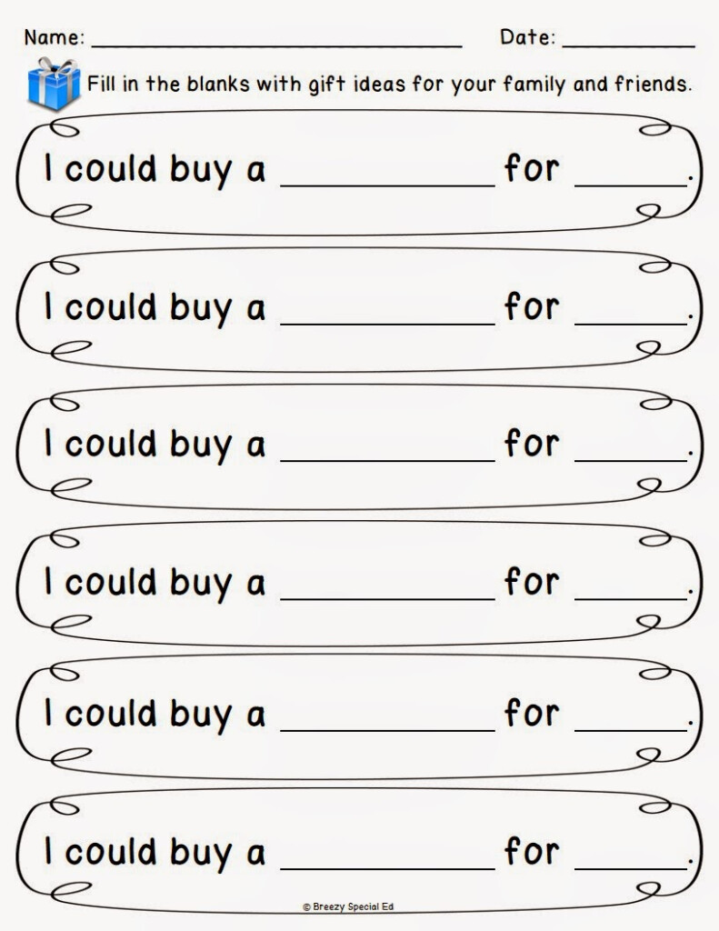 Christmas/holiday Shopping Worksheets For Free Breezy Christmas/holiday Shopping Worksheets For Free Breezy