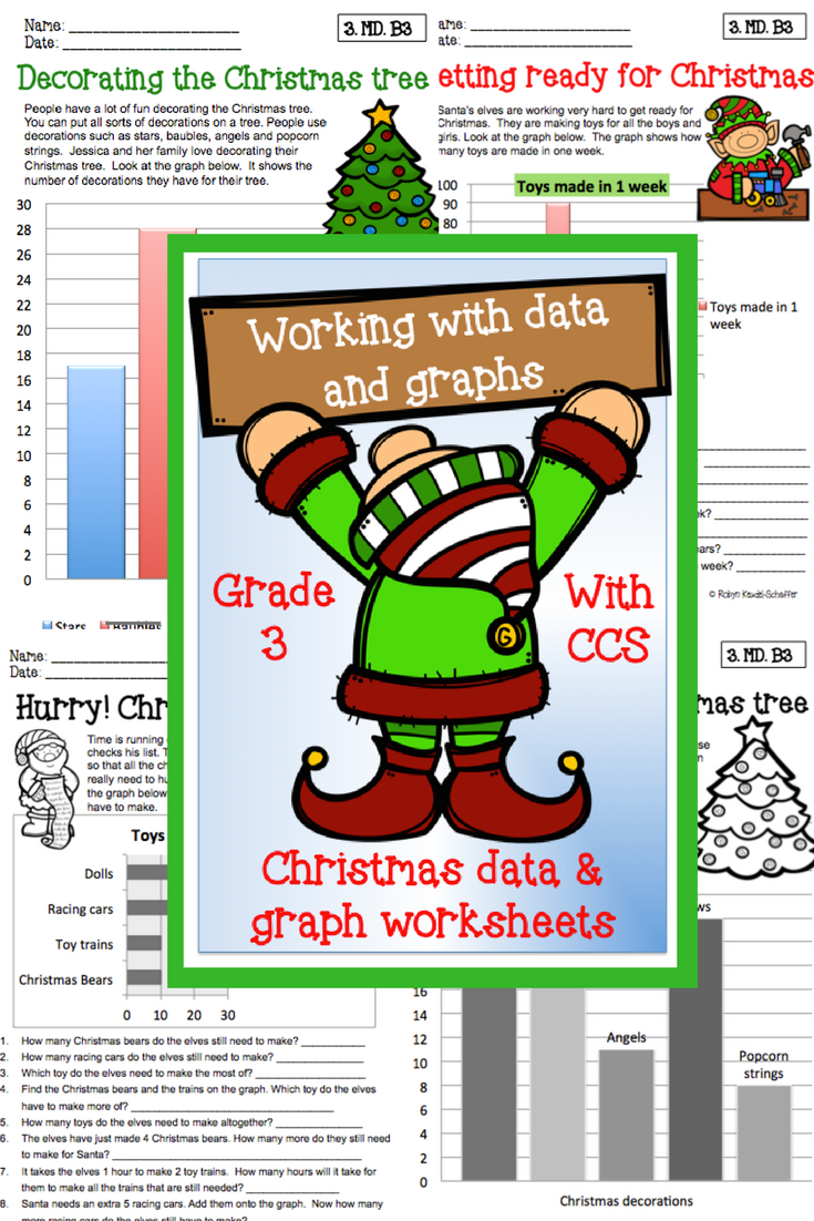 Christmas Holiday Themed Math Data And Graph Printables