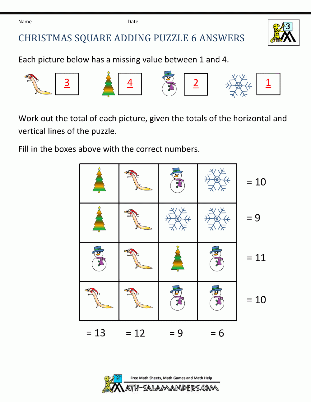 christmas maths problem solving ks1