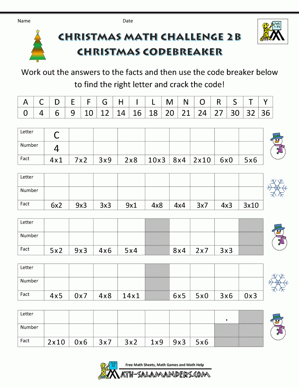 Christmas Math Worksheets