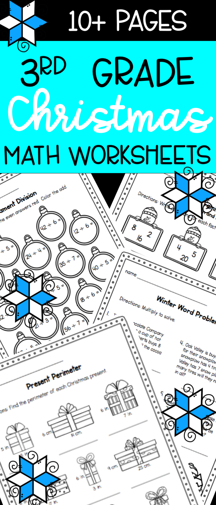 Christmas Math Worksheets For 3Rd Grade - Multiplication