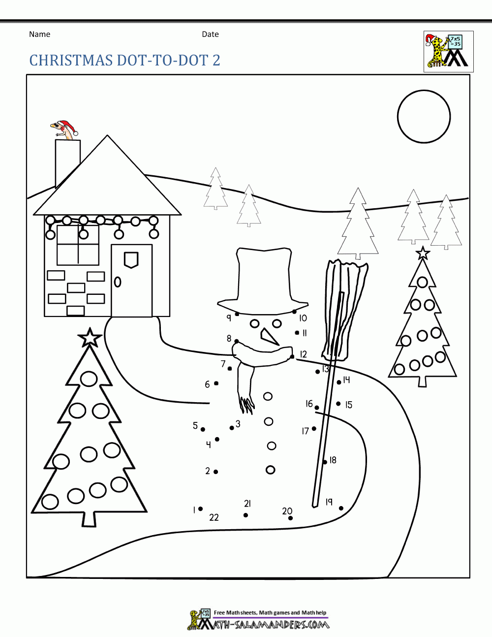 Christmas Math Worksheets For Kindergarten