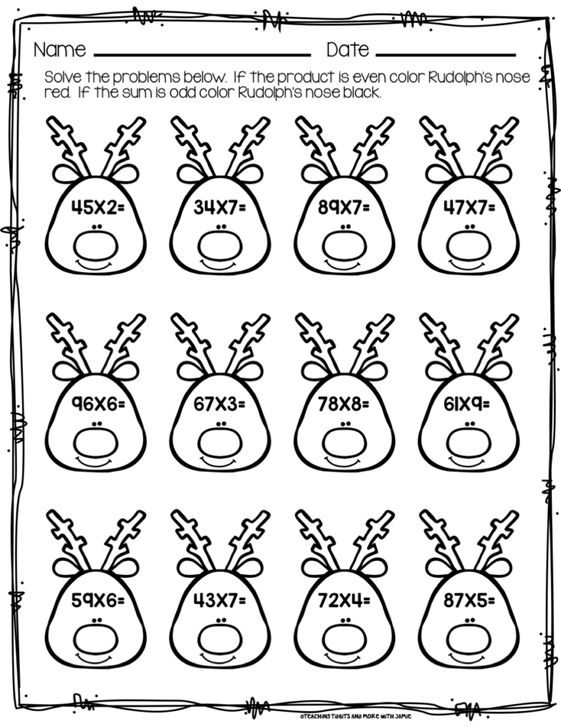 Christmas Math Worksheets Grades 3 5 Teaching Tidbits And More Christmas Math Worksheets Grades 3 5 Teaching Tidbits And More