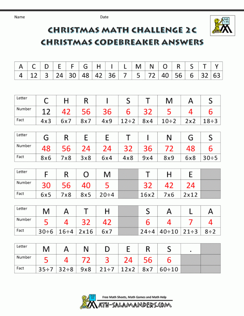 Christmas Math Worksheets (Harder) Christmas Math Worksheets (Harder)