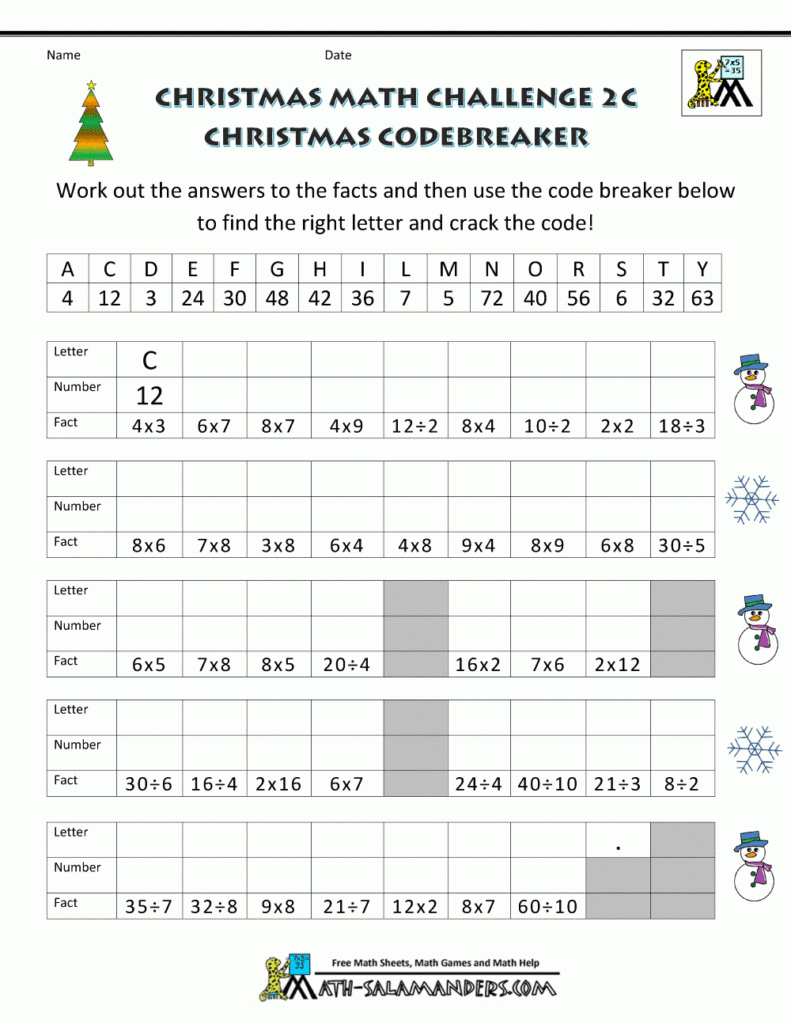 Christmas Math Worksheets (Harder) Christmas Math Worksheets (Harder)