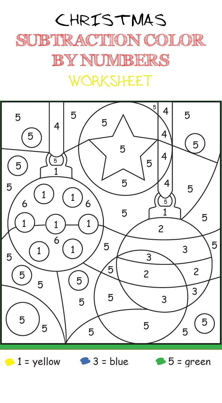 Christmas Maths Colournumbers – Doctorbedancing
