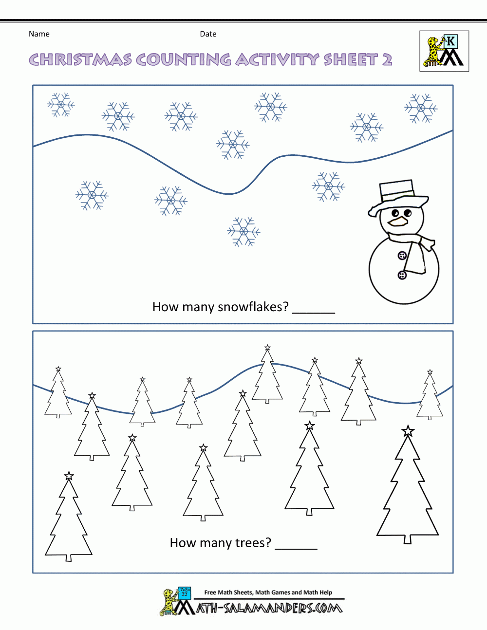 Christmas Maths Worksheets