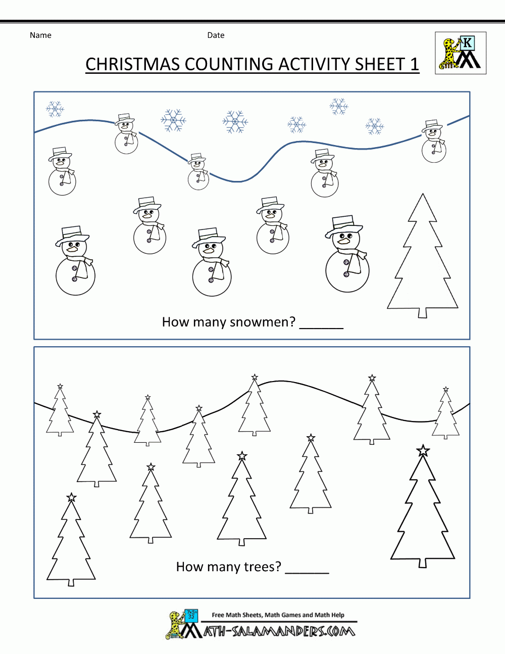 Christmas Maths Worksheets