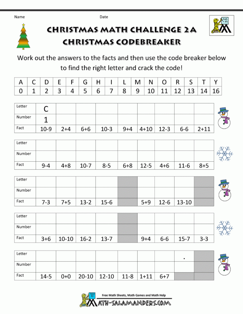 Christmas Maths Worksheets Christmas Maths Worksheets