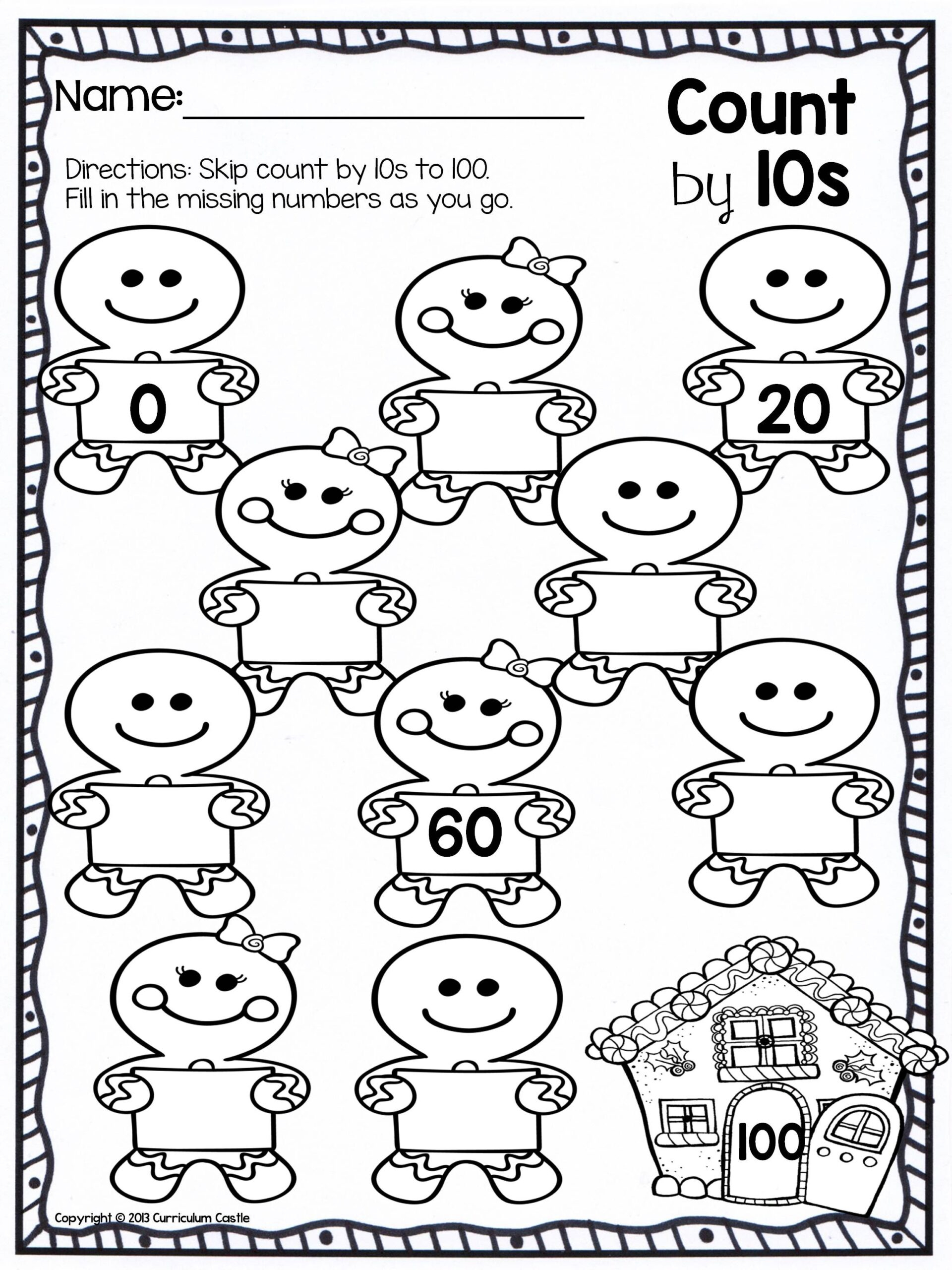 Christmas Skip Counting Freebie Kindergarten Math Warm Ups