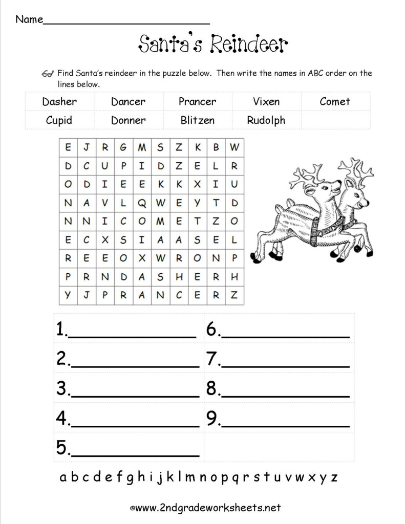 Christmas Worksheets And Printouts Free Second Grade Math Christmas Worksheets And Printouts Free Second Grade Math