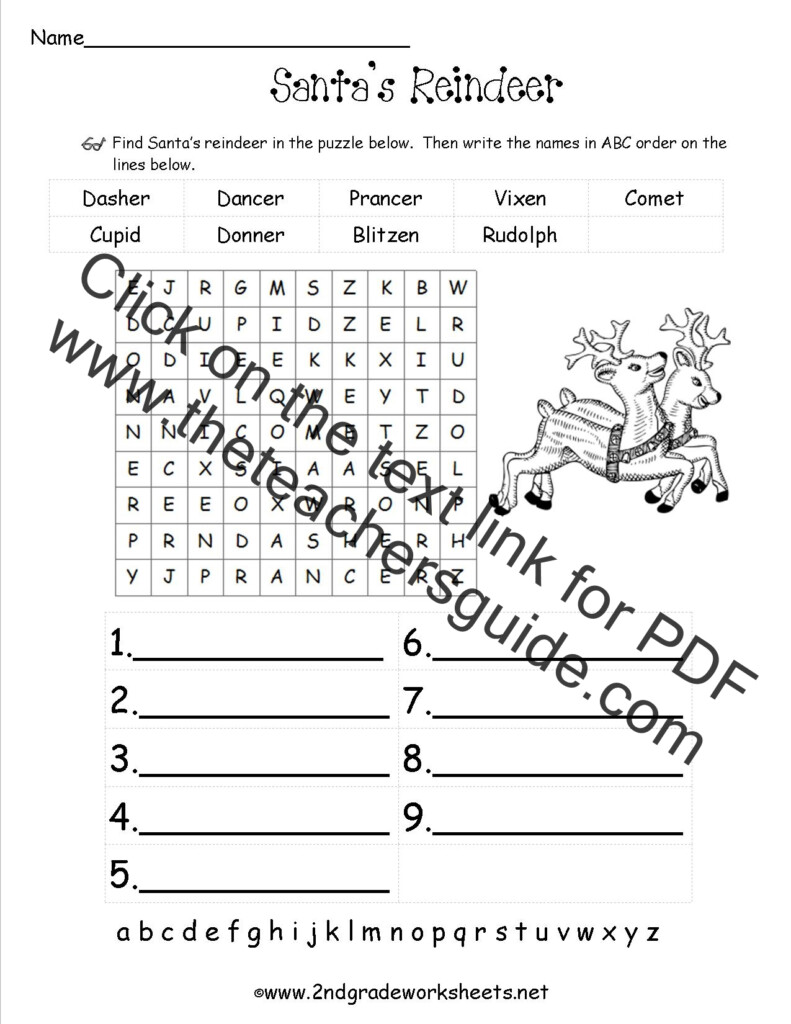 Christmas Worksheets And Printouts Second Grade Math Christmas Worksheets And Printouts Second Grade Math