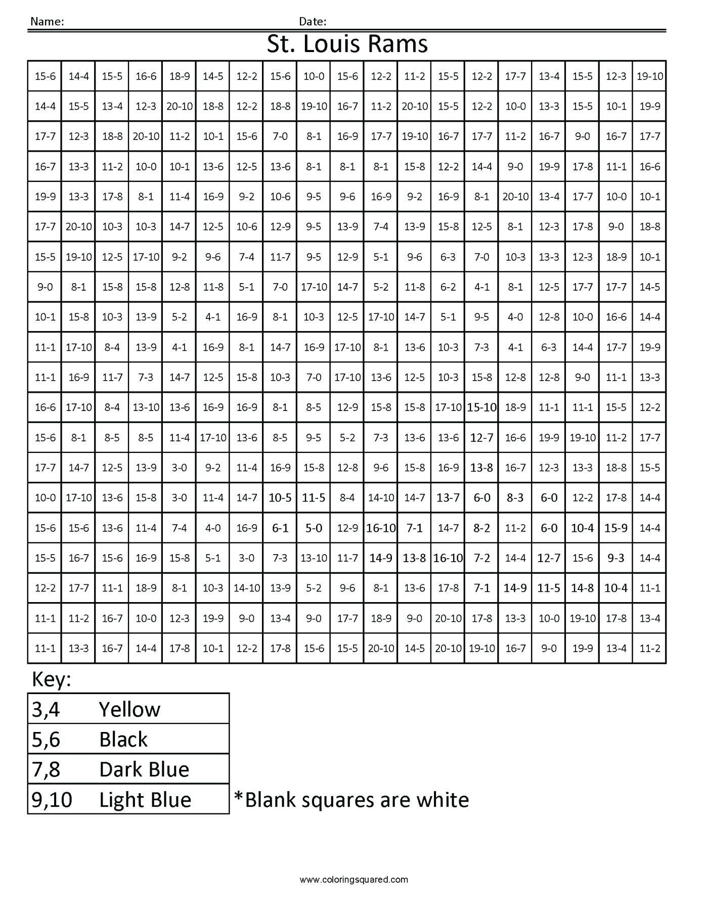 Coloring Math Worksheets 4Th Grade Multiplication Coloring